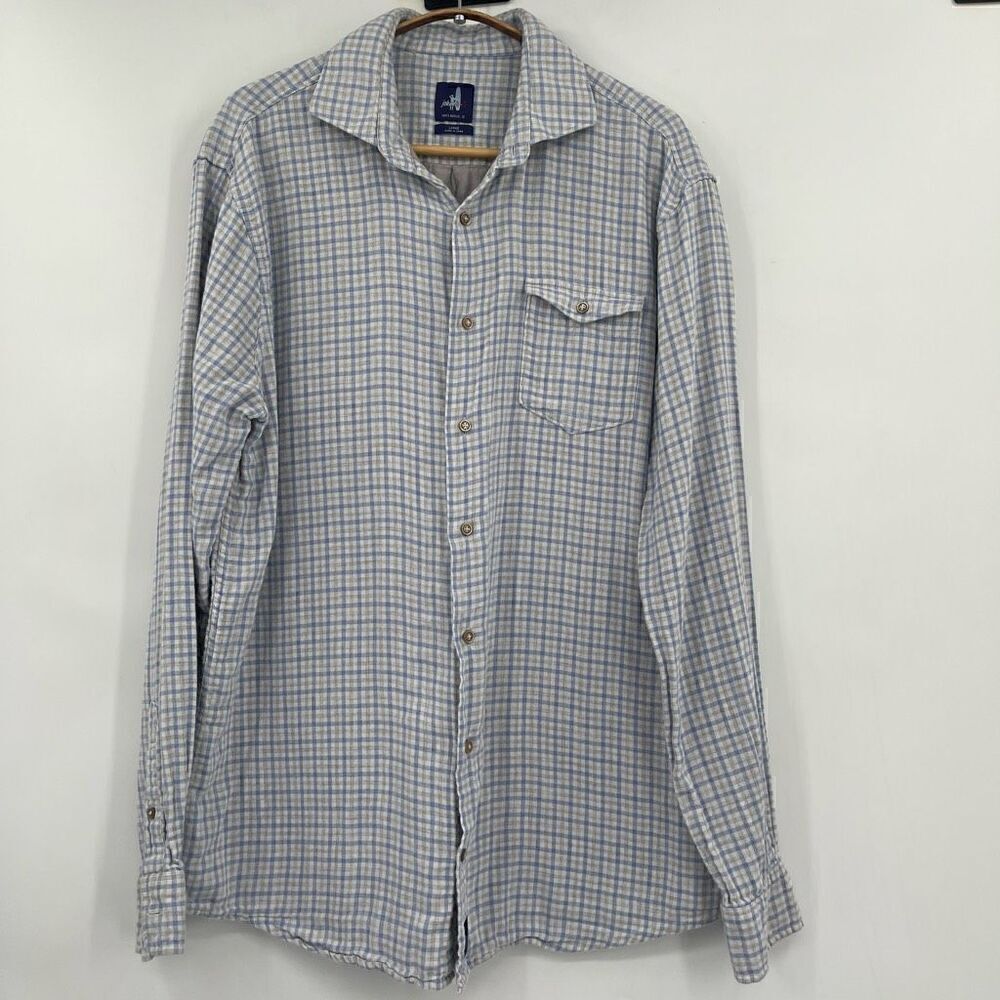 Johnnie-O Multicolor Check Long Sleeve Collared Button Up Shirt Large